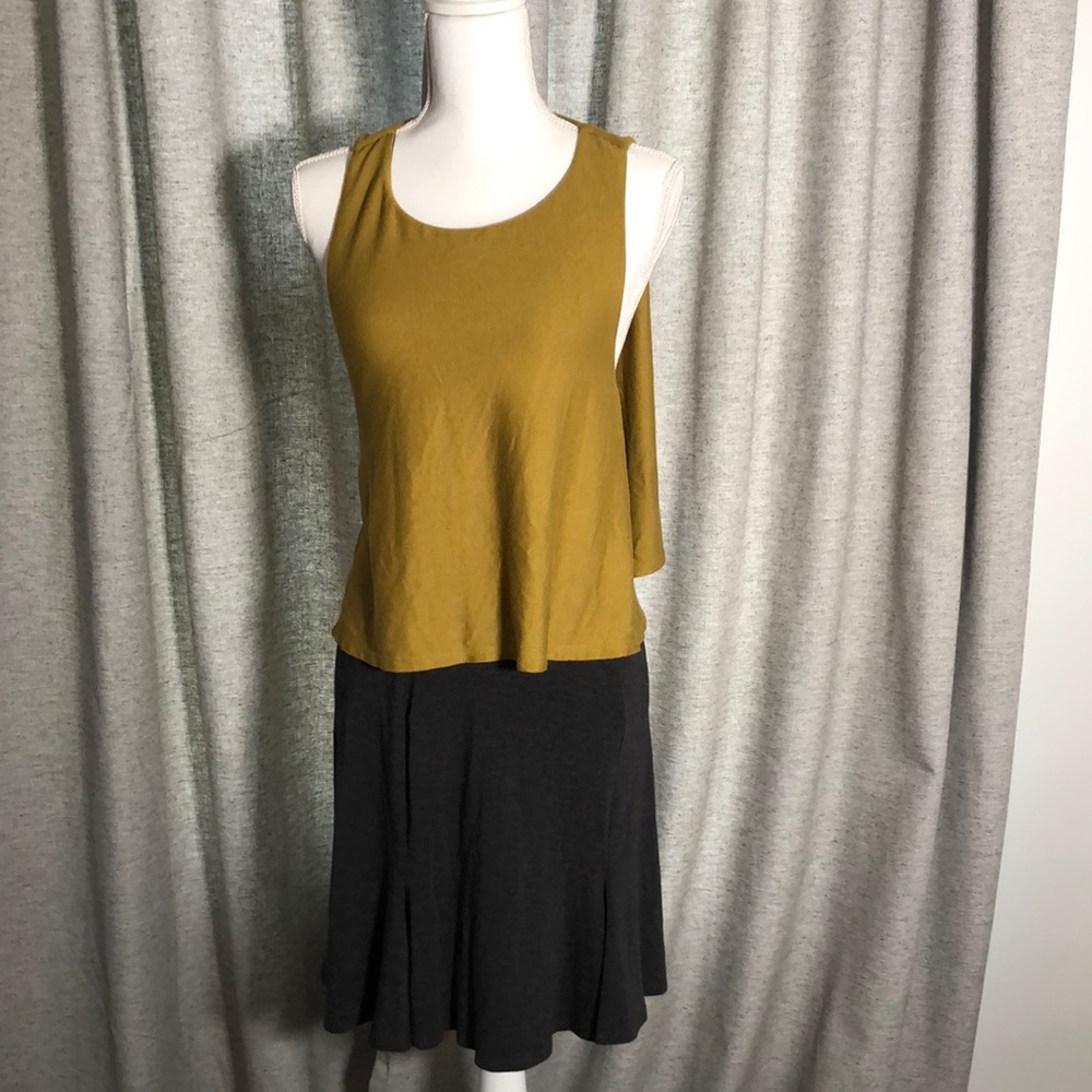 Grey and mustard dress